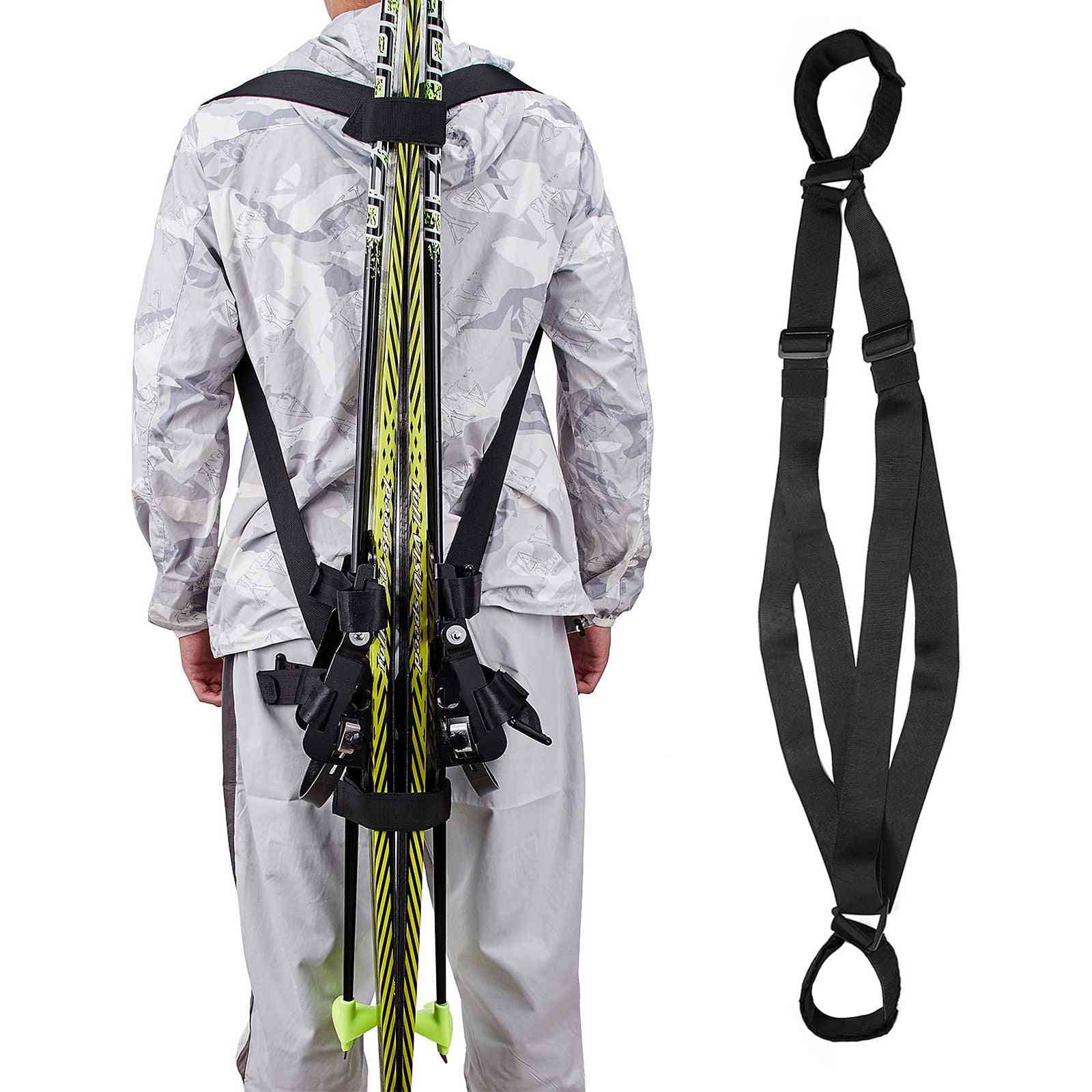 Lyžiarska doska ramenný pás pevný popruh bandáž ručné nastaviteľné outdoorové športy