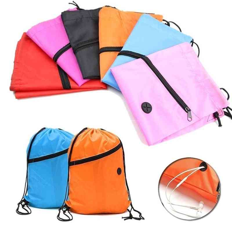 Mini Waterproof- Nylon Shoe Storage, Gym Drawstring Dust, Backpacks Pouch Bags