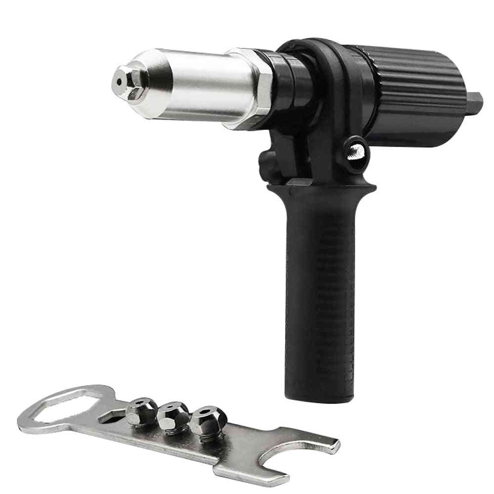 Electric Cordless Riveting Gun & Drill Adapter Riveter Insert Nut Tools