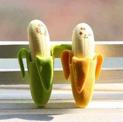Creative Cute 2pcs Banana Fruit Pencil Eraser Rubber