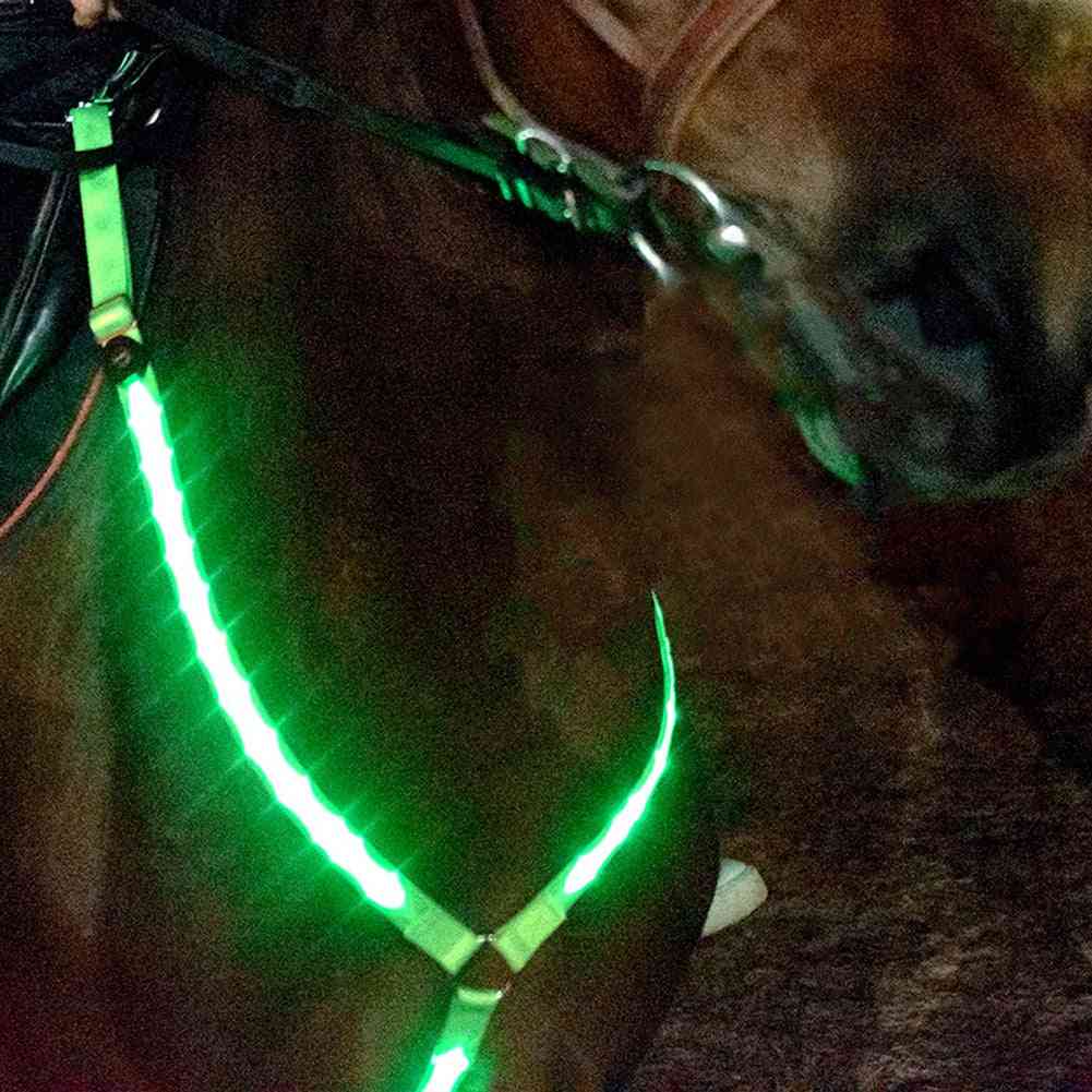 Adjustable- Harness Led Colorful Lighting, Chest Straps Belt For Horse