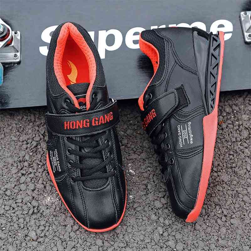 Leather Weightlifting Shoes, Men's Squat Deadlift Shoe