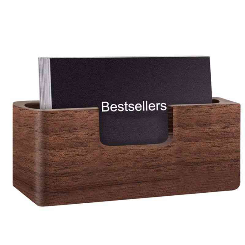 Professional Wooden Business Desk Card Holder