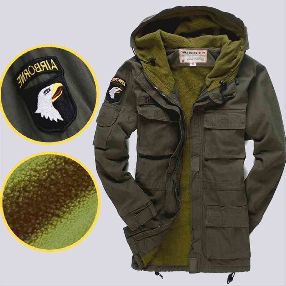 Army Tactical- Hooded Thick Trench, Coat Jacket