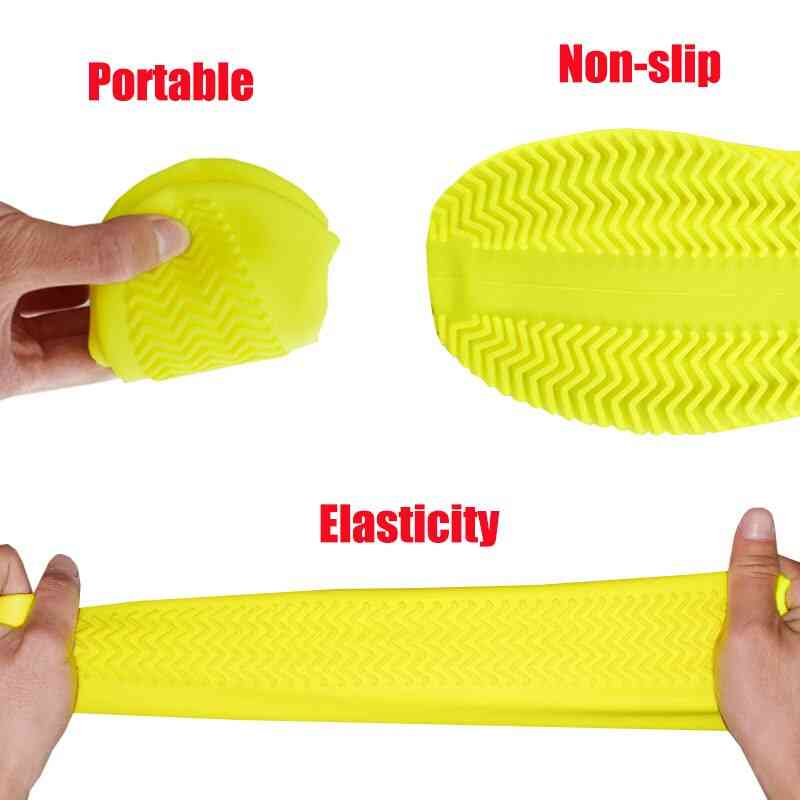 Reusable Waterproof Rainproof Shoes Covers Silicone Washable