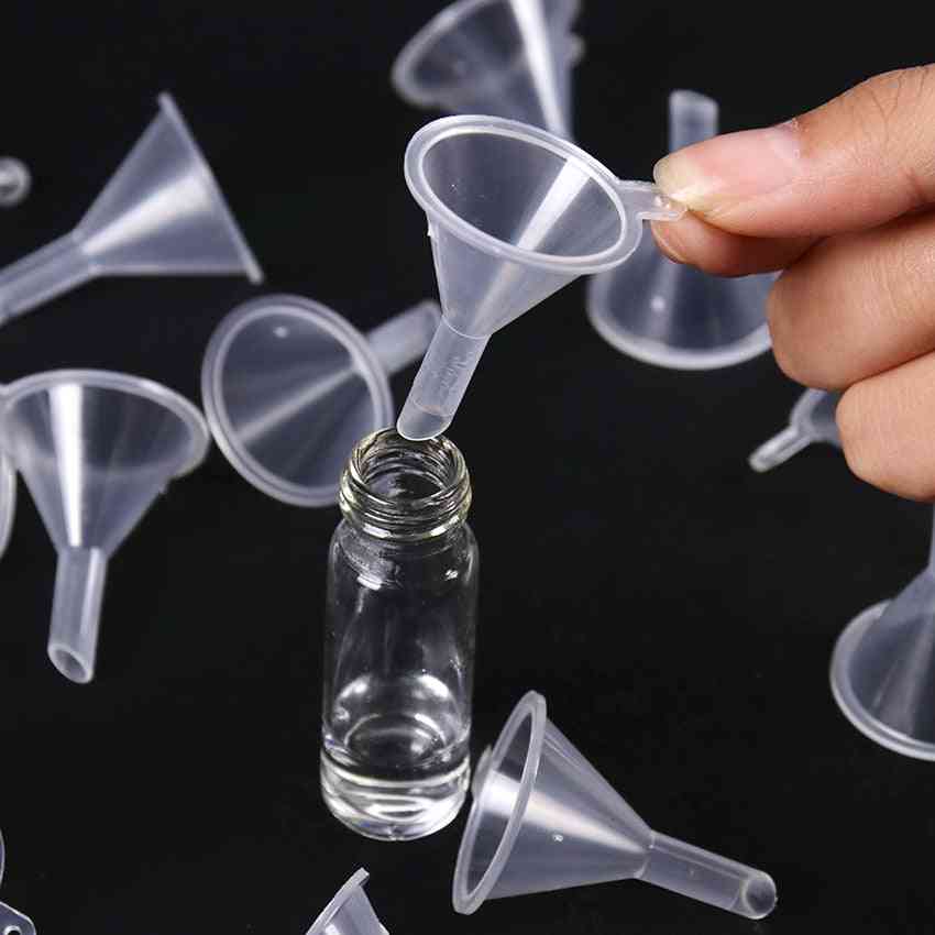 Mini Plastic Funnel Small Mouth Liquid Oil Funnels Laboratory Supplies Tools