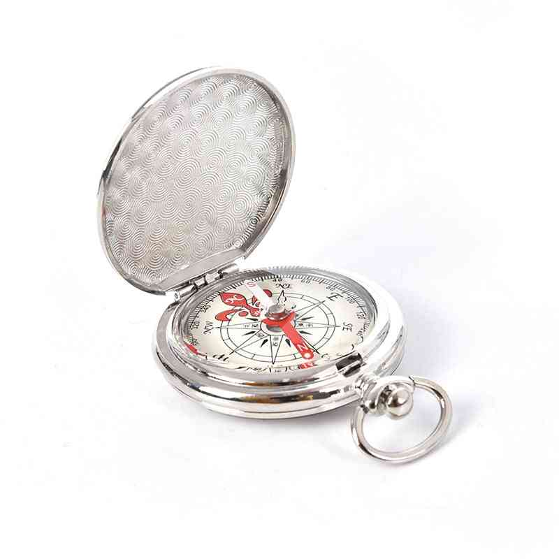 Copper Flip Cover Metal Pocket Watch, Boating Nautical Marine Survival Compass