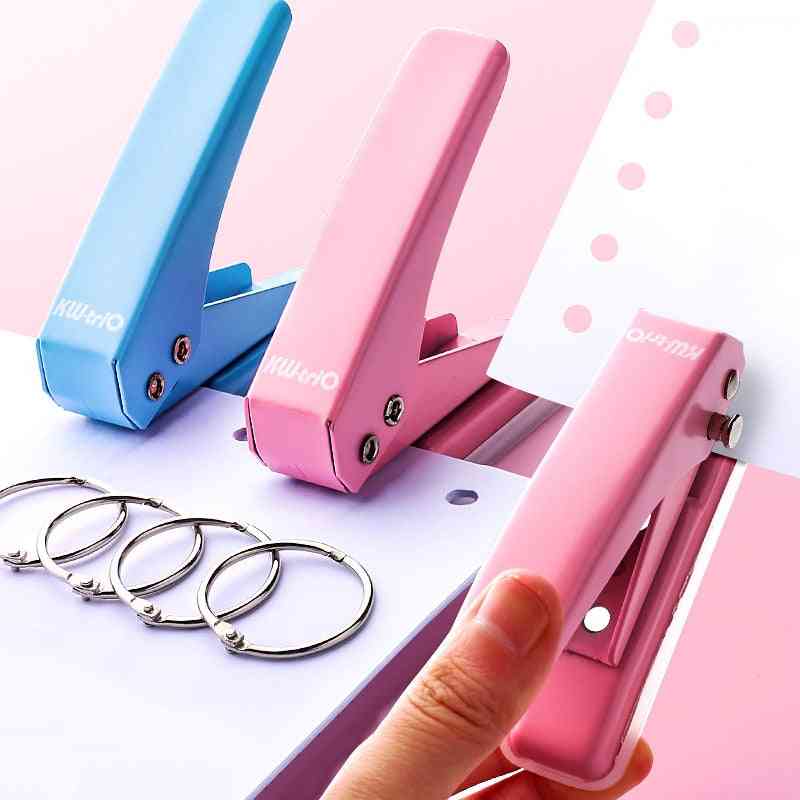 Metal Single Hole Punch, Paper Cutter Loose-leaf Binder Punches Tool