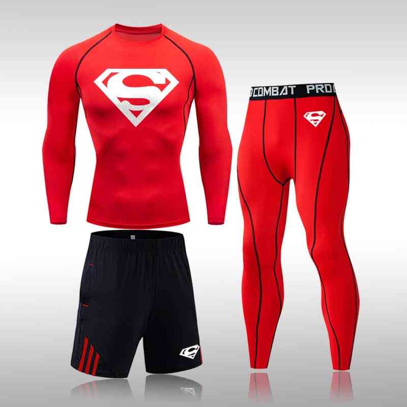 Tracksuit Men Sports Suit Gym Fitness Compression Clothes Exercise Workout