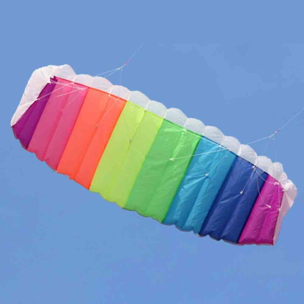 Regnbue dual line kite surfing stunt faldskærm