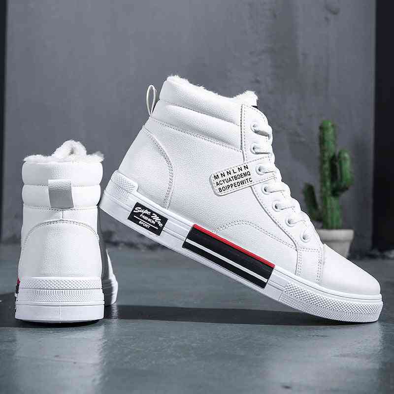 High-top Leather Casual Shoes