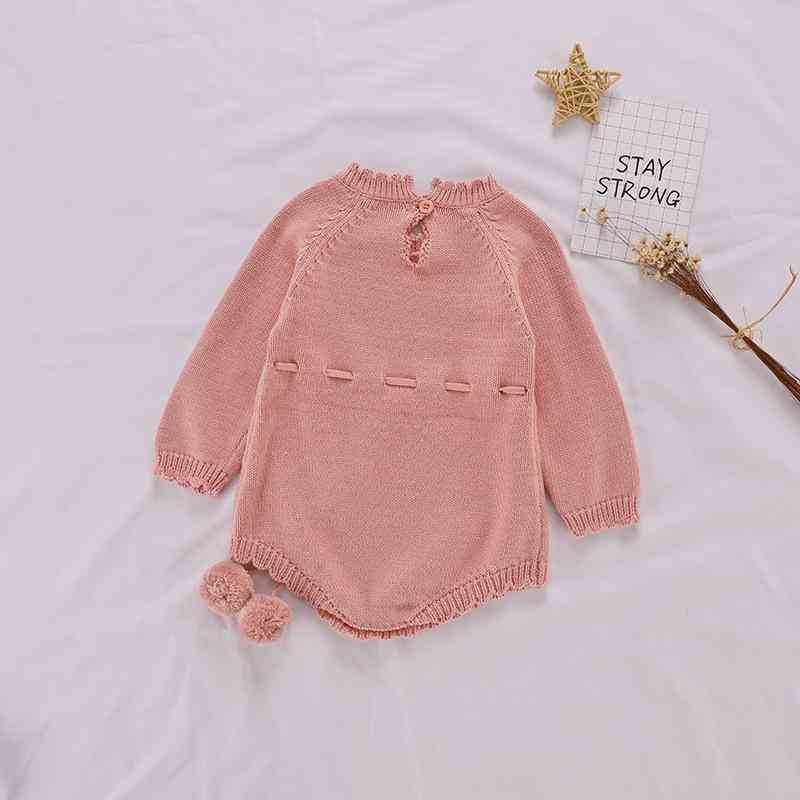 Autumn Baby Girl Knitted Rompers