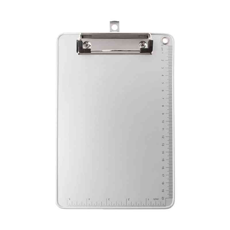 Portable Aluminum Alloy Writing Clip Board, Antislip, File Hardboard