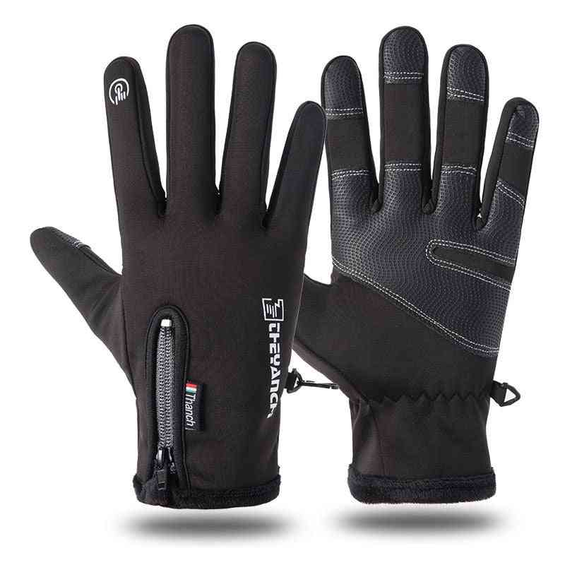 Waterproof Winter Cycling Fluff Warm Gloves