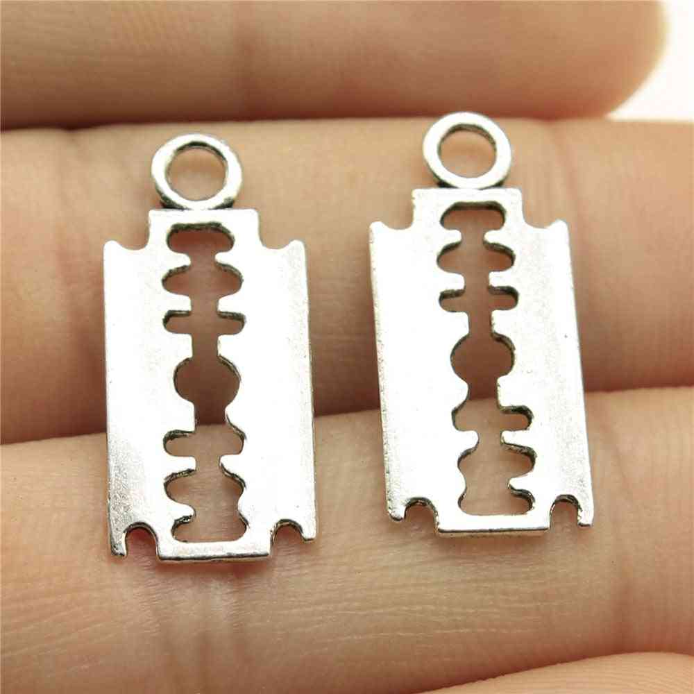Razor Blades Charms Pendant For Jewelry Making