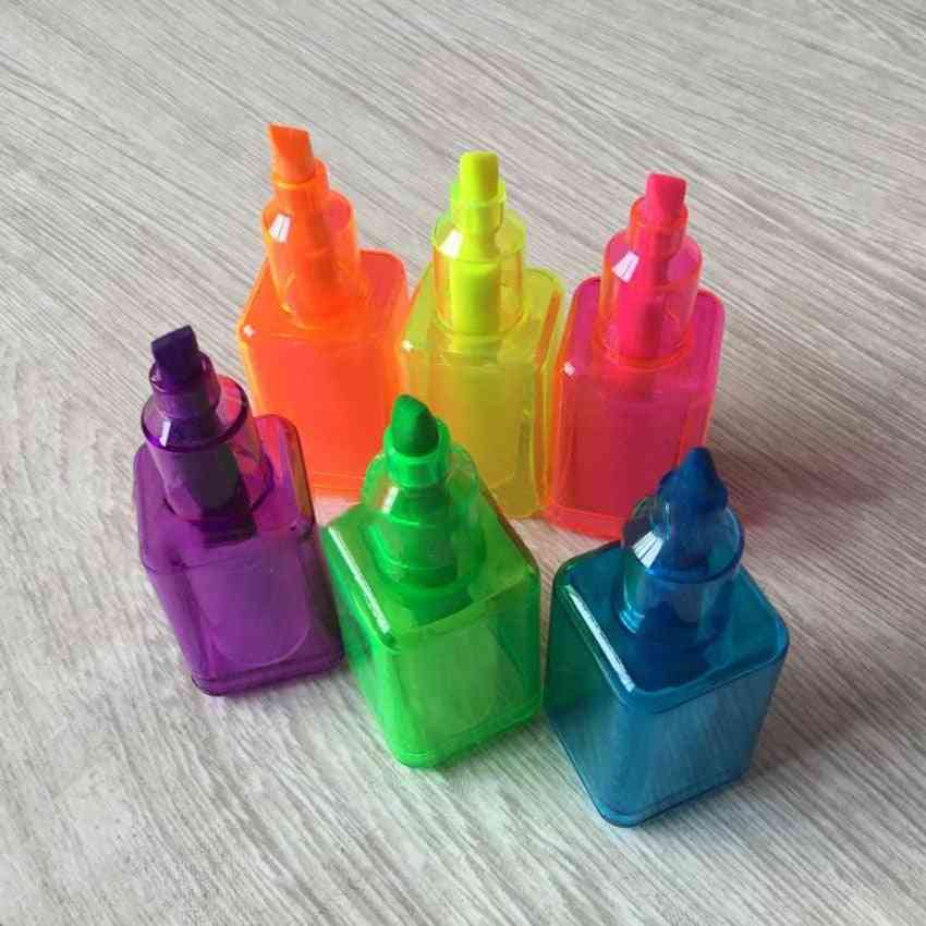 Zvýrazňovače tvaru fľaše na lak na nechty kreatívne značkovacie perá školské písacie potreby