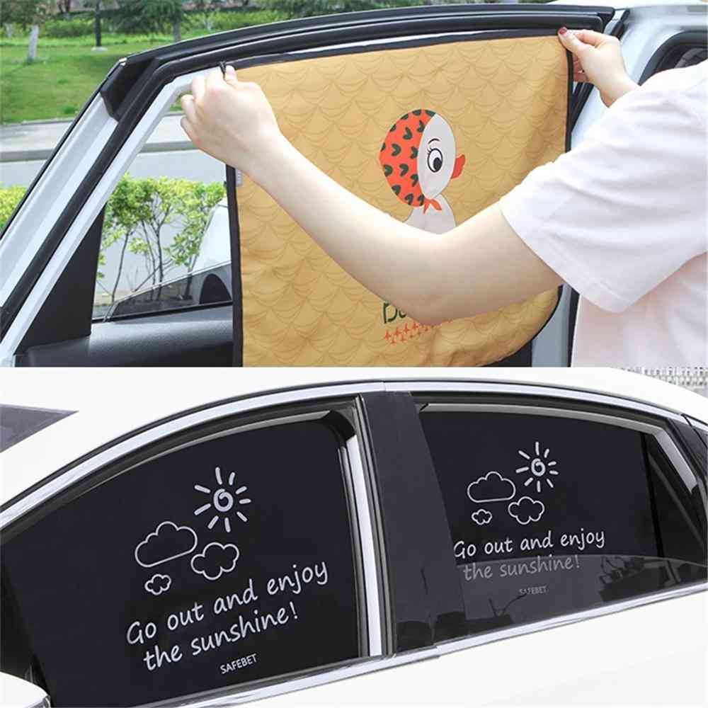 Magnetisk gardin i bilen, fönster solskydd uv skydd för barn, baby
