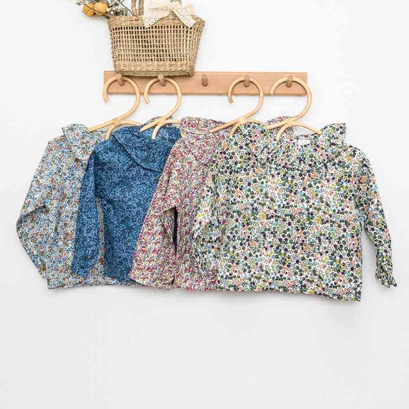 Dekliška bluza, otroška jesenska cvetlična potiskana oblačila