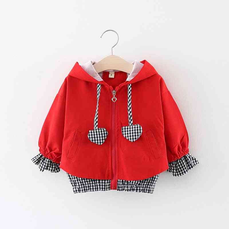 Winter- Stitching Lattice, Back Love, Hooded Coat For