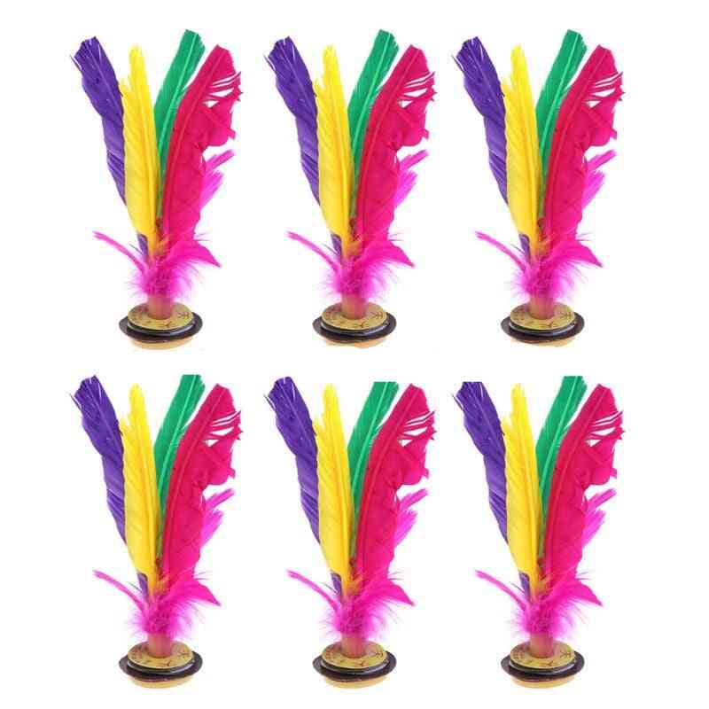 Colorful Feathers Kick Shuttlecock