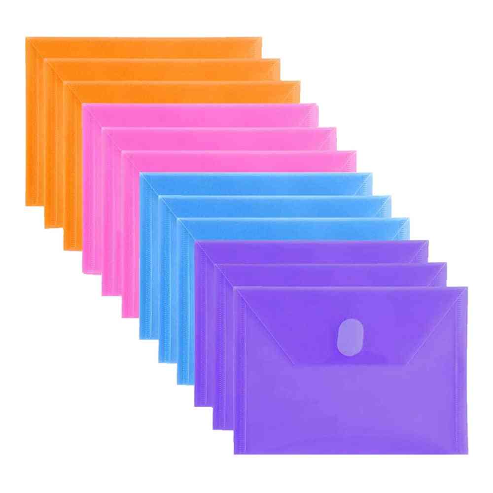 Plastic Small Folders With Hook & Loop Closure
