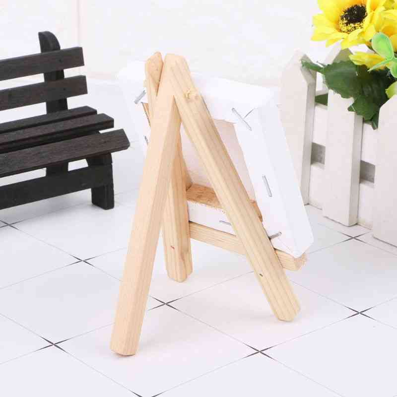 Natural Wood- Mini Easel Frame, Tripod Display, Painting Craf, Stand Holder Table