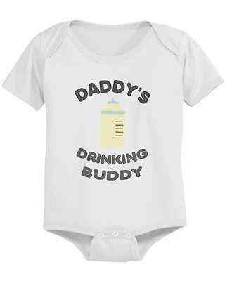 Daddy's Drinking Buddy Print Cute Baby Bodysuit