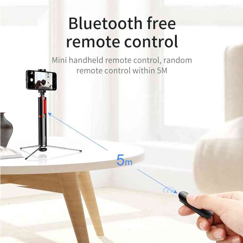 Trådlös Bluetooth selfie-stick med utdragbar monopod-fjärrkontroll