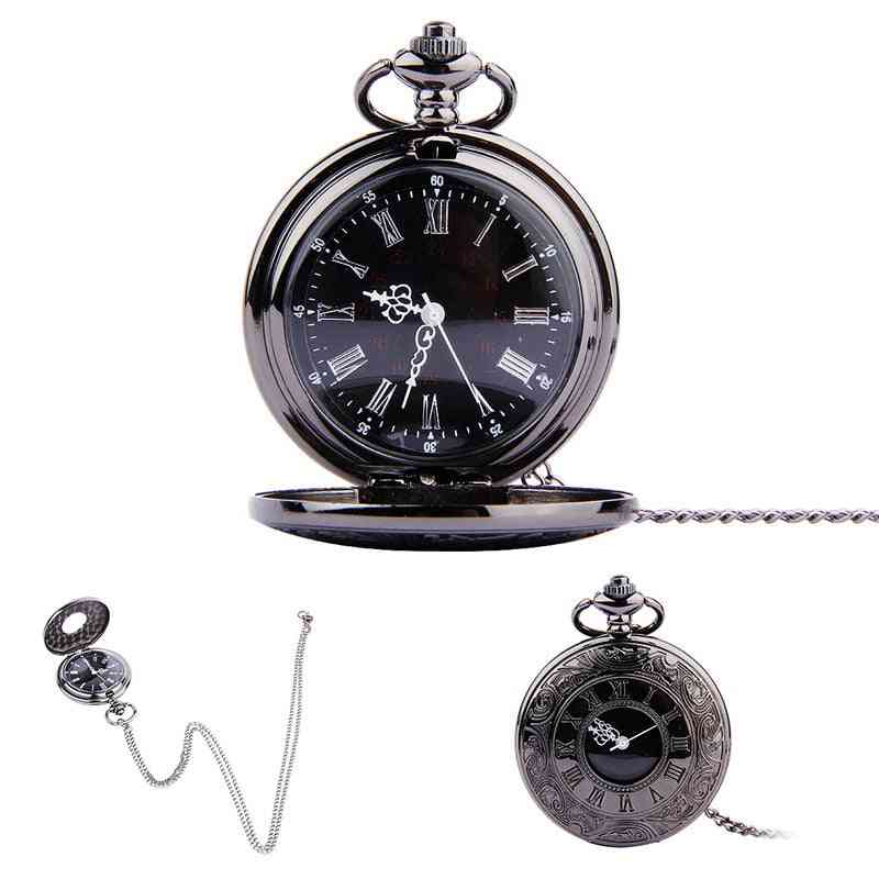 Orologio da tasca fob orologio al quarzo con numeri romani vintage