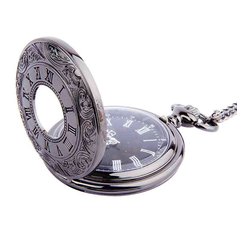 Orologio da tasca fob orologio al quarzo con numeri romani vintage