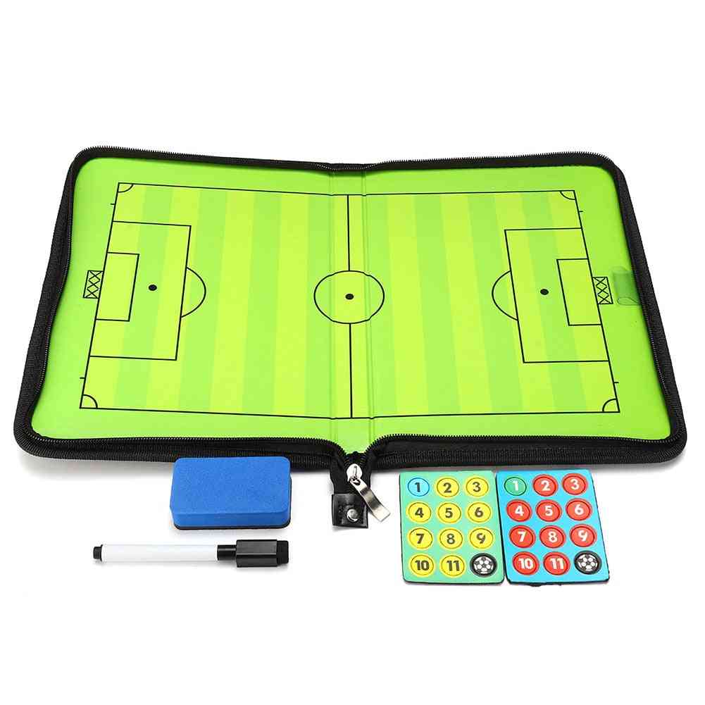 Portable- 24-magnets Leather, Magnetic Foldable, Football Tactical, Board Kit