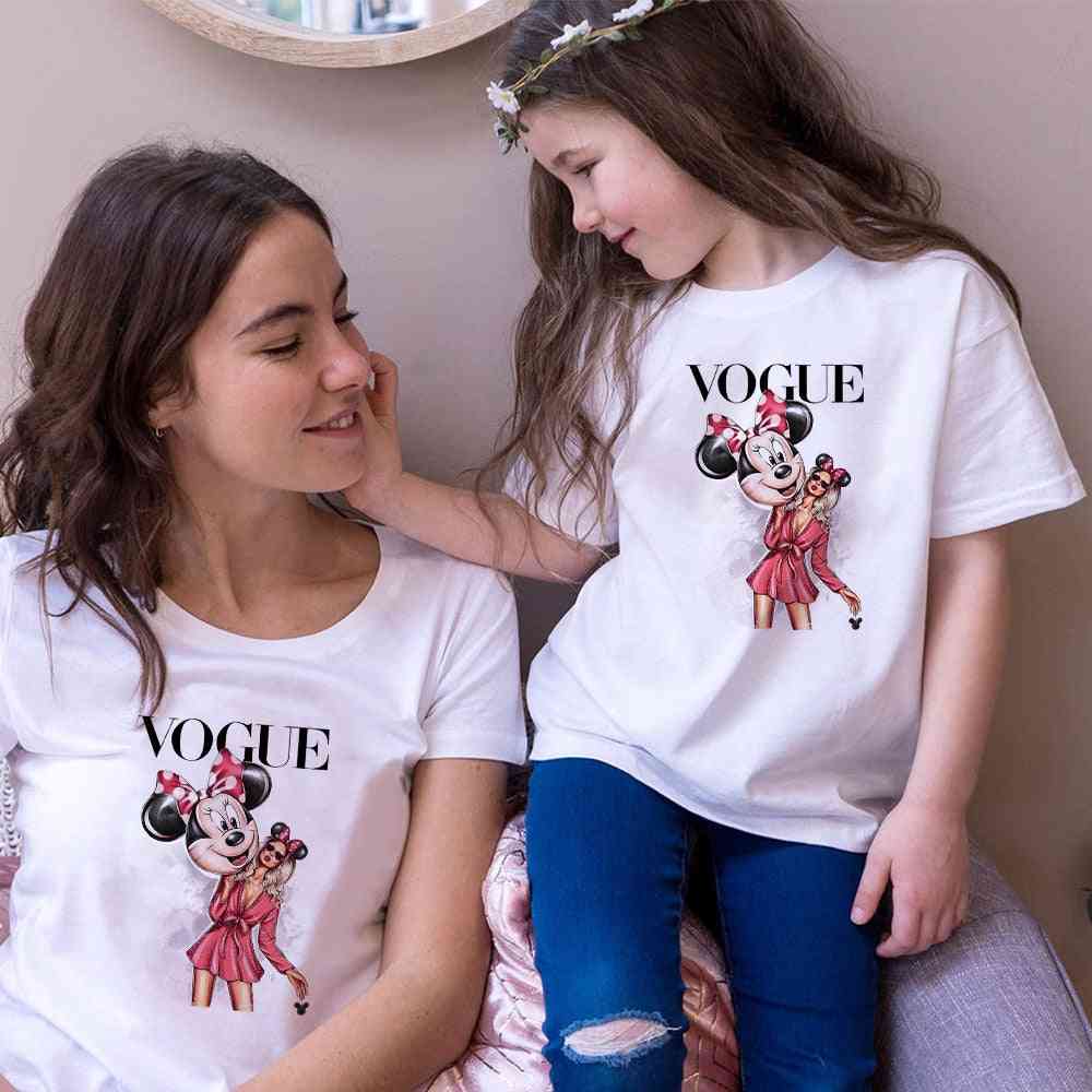 Women Mouse Print T-shirt, Baby Tops