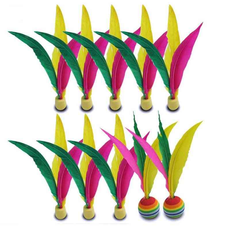 Accessoires de sport balles de cricket colorées à trois cheveux