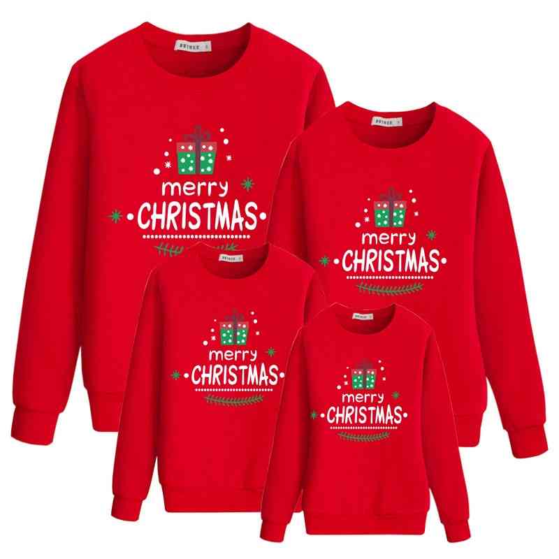 Tops Family Matching Christmas Sweaters, Kid Hoodies Sets