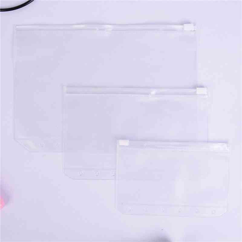 Transparent Pvc Loose-leaf Pouch With Self-styled Zipper  File Holder Standard Filing Product