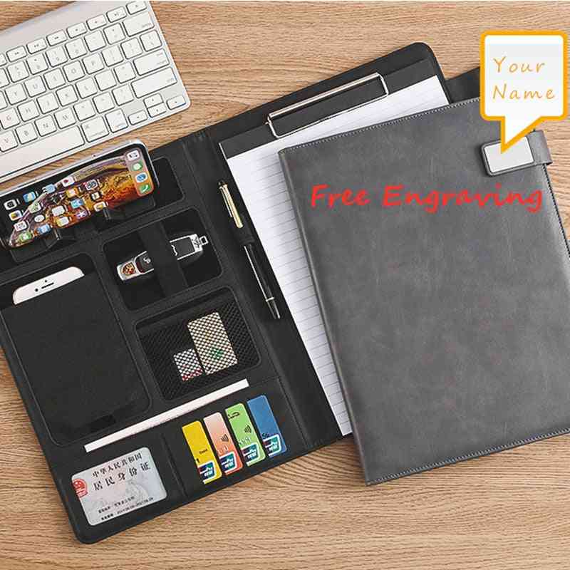 Pu Leather Storage Folder For Writing Board, Mobile Phone