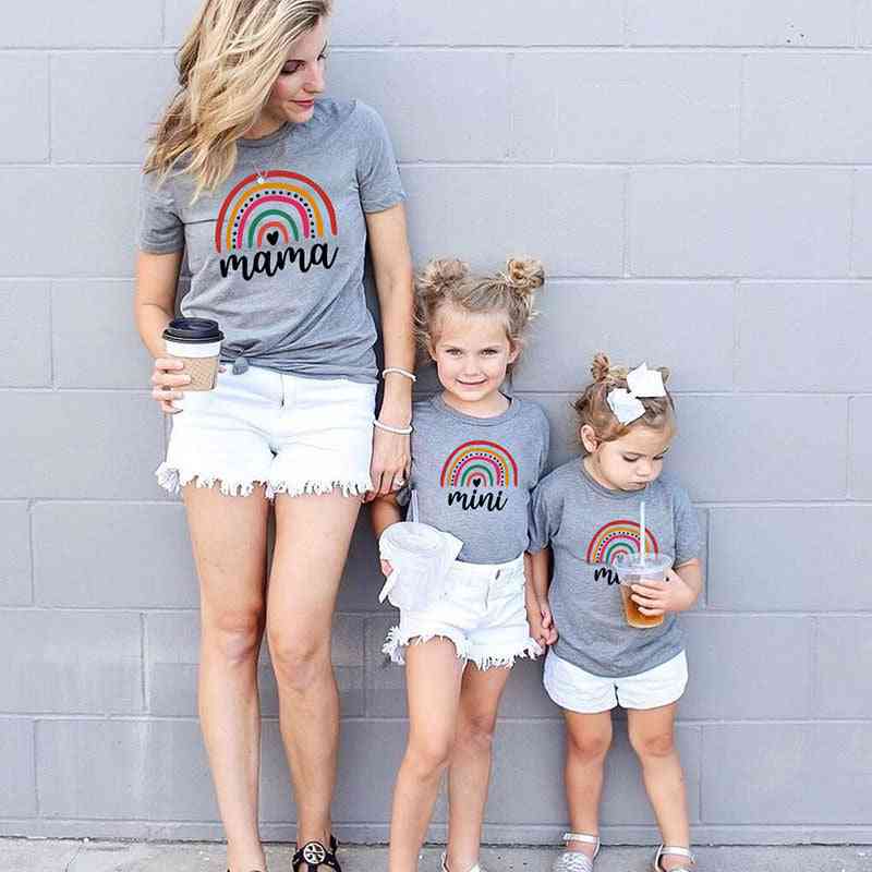 Sommermor & datter matchende t-skjorte / topper