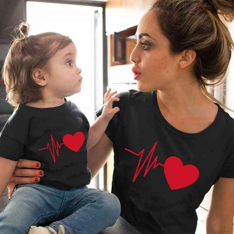 Mommy, Baby Clothes, Love Heartbeat T-shirt