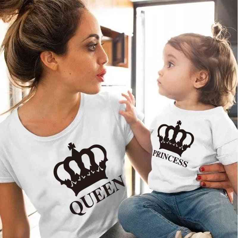 Prinsesse familie matchende tøj, baby pige bomuld t-shirt