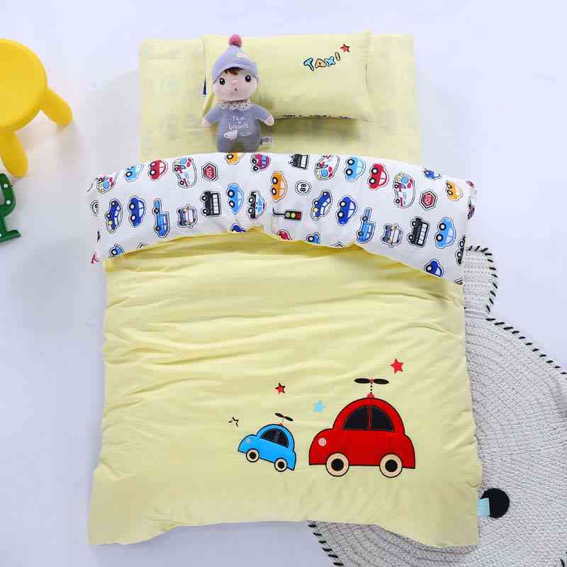 Children Bedding Set, Quilt Cotton Kindergarten Quilt Cover Bed Sheets Baby Crib