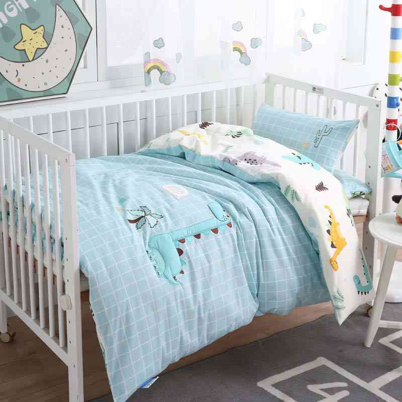 Children Bedding Set, Quilt Cotton Kindergarten Quilt Cover Bed Sheets Baby Crib