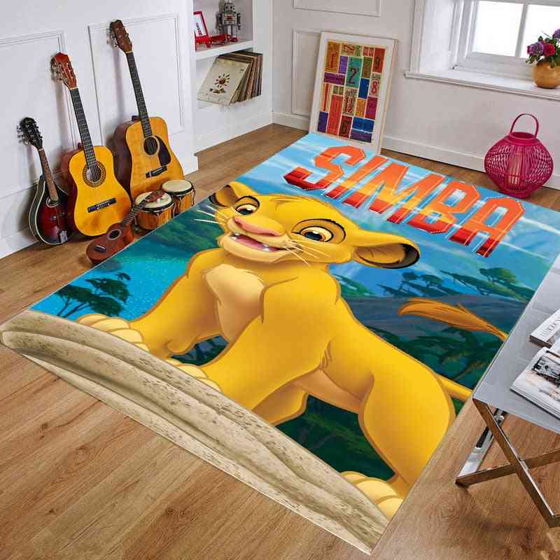 Baby Play Mat,  Anti Slip, Simba The Lion King Anime Printed Pattern, Carpet Rug For Bathroom, Floor Pads
