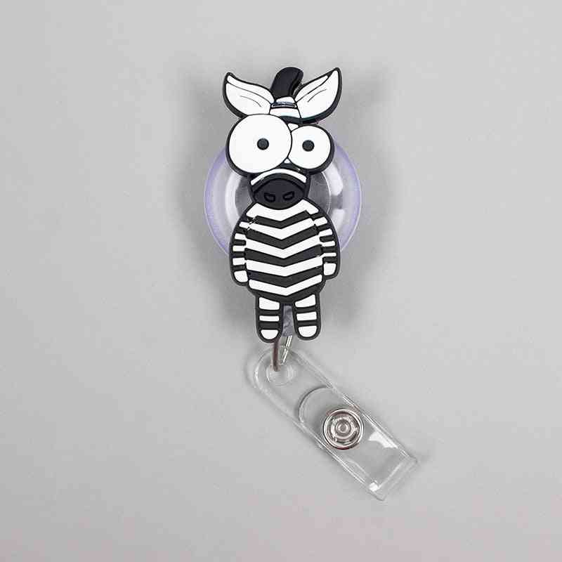 Cartoon 60cm Silicone The Forest Animals Retractable Badge Reel Id Card Chest