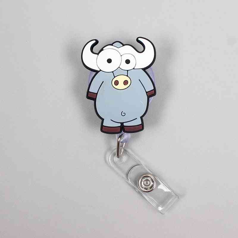 Cartoon 60cm Silicone The Forest Animals Retractable Badge Reel Id Card Chest