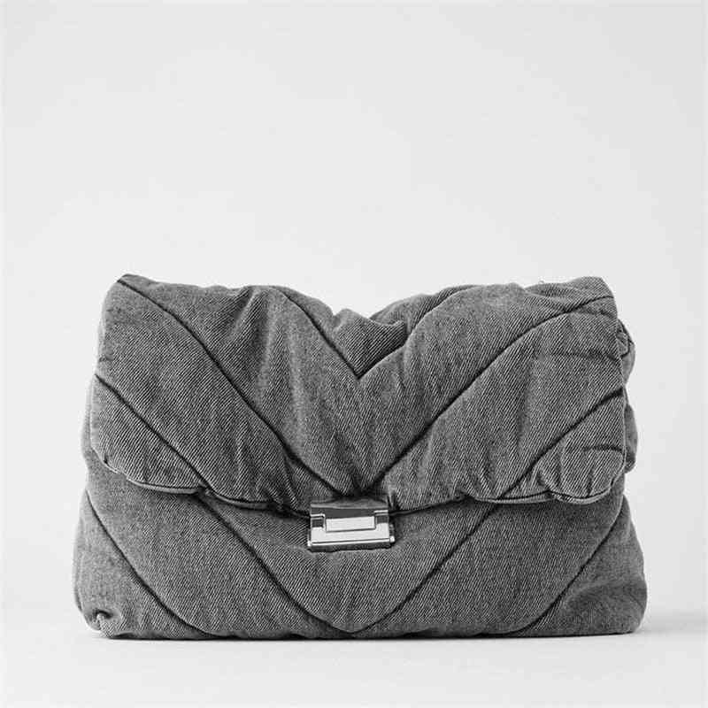 Soft Pu Leather- Rhombus Lattice Chain, Crossbody Shoulder Bags