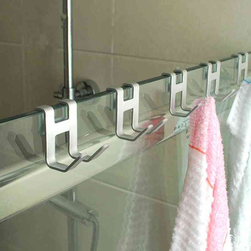 Bathroom Kitchen Storage Rack Shower Towel Bag Tableware Organize Hardware Aluminum Door Hook