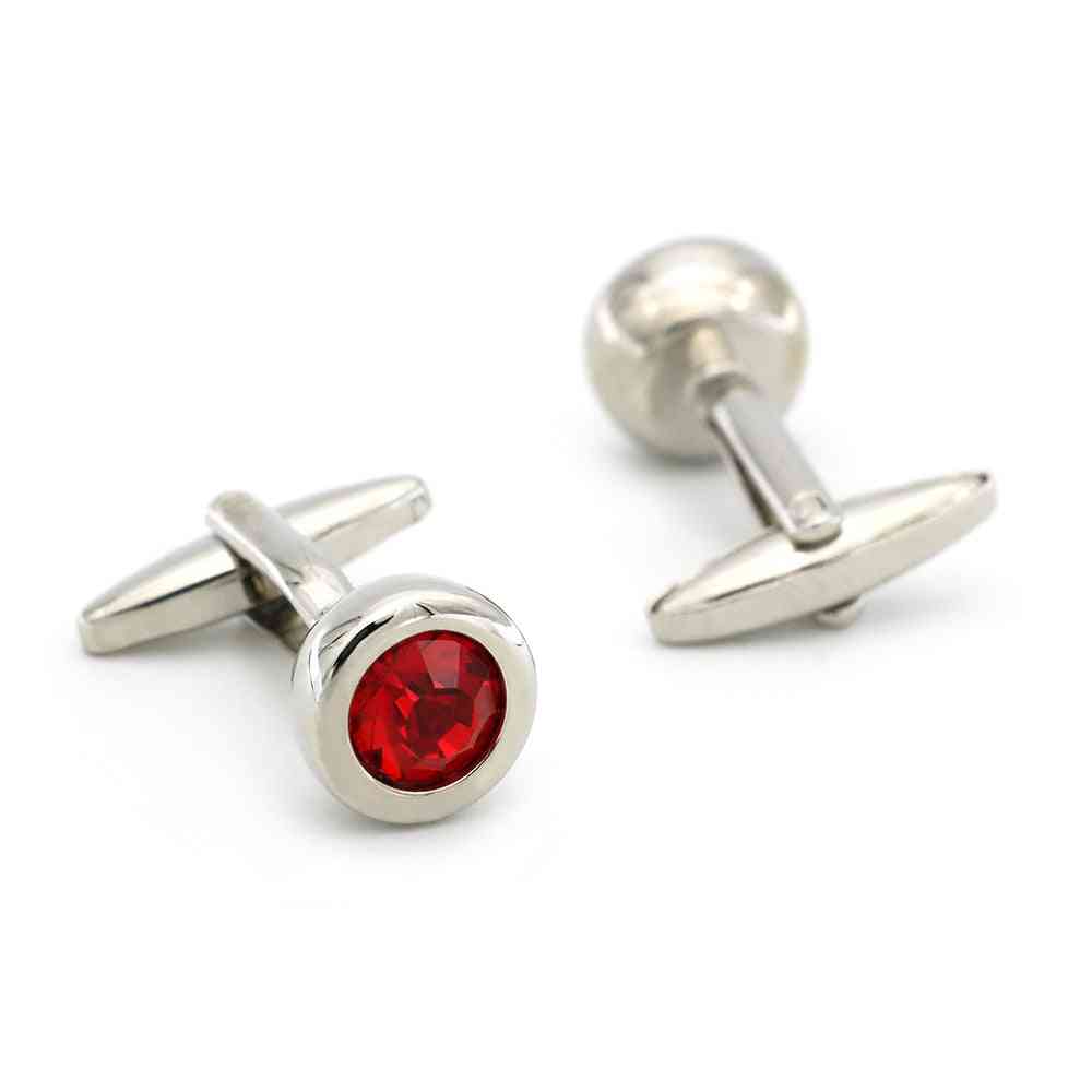 Crystal Cufflinks 28 Stone Designs, Copper Material