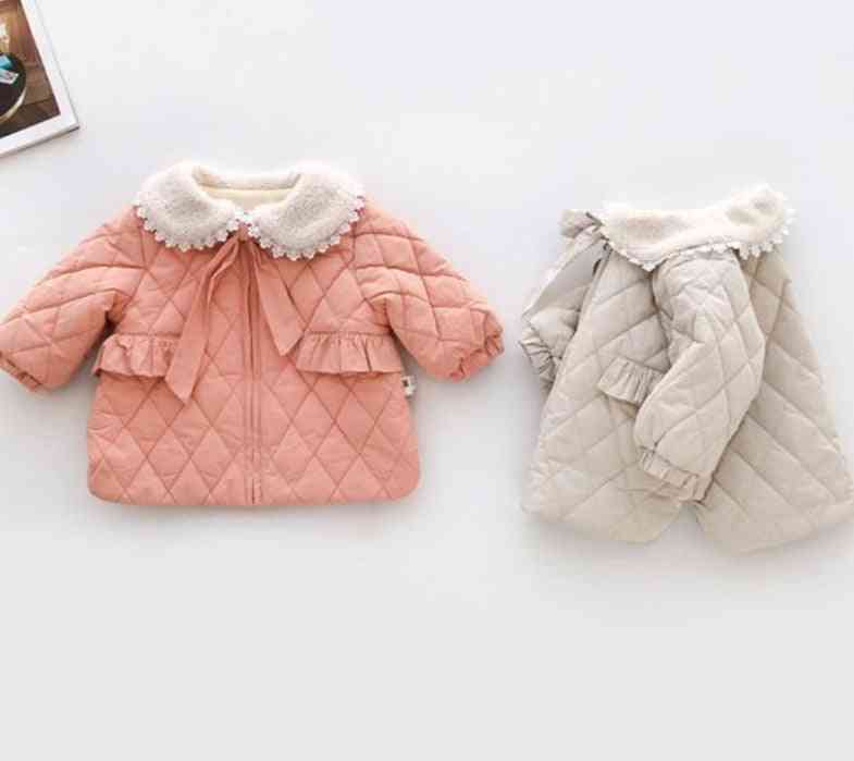 Kislány hercegnő kabát, téli újszülött kabát