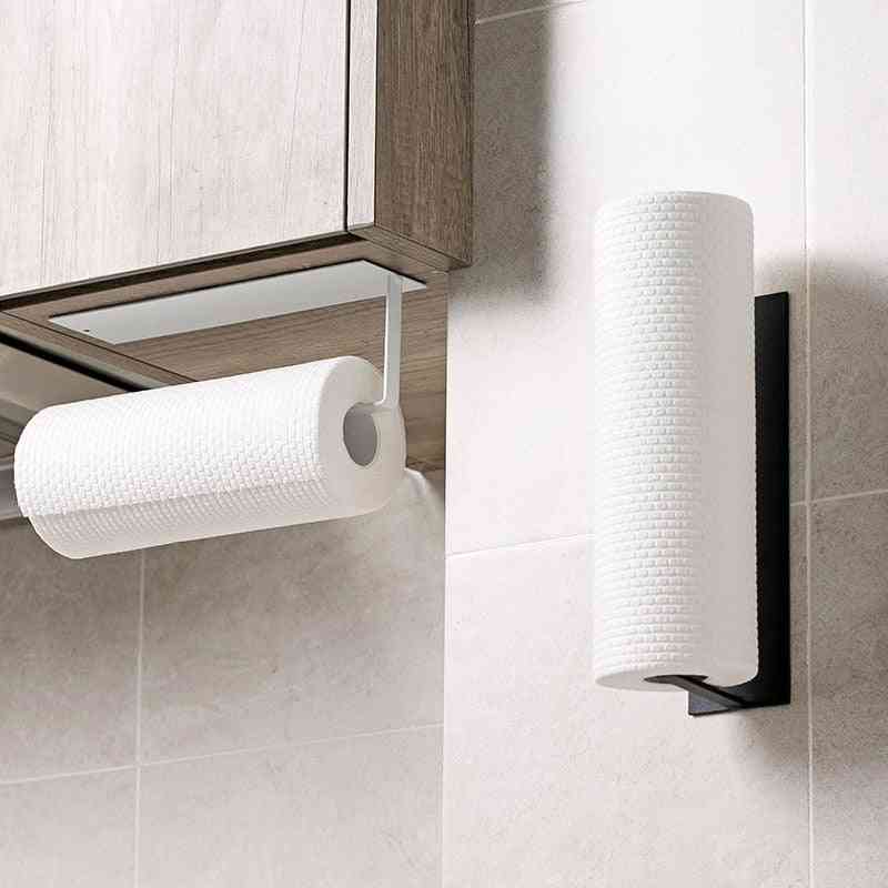 Porte-serviettes en papier non perforé support de rangement étagère murale organisateur de salle de bain