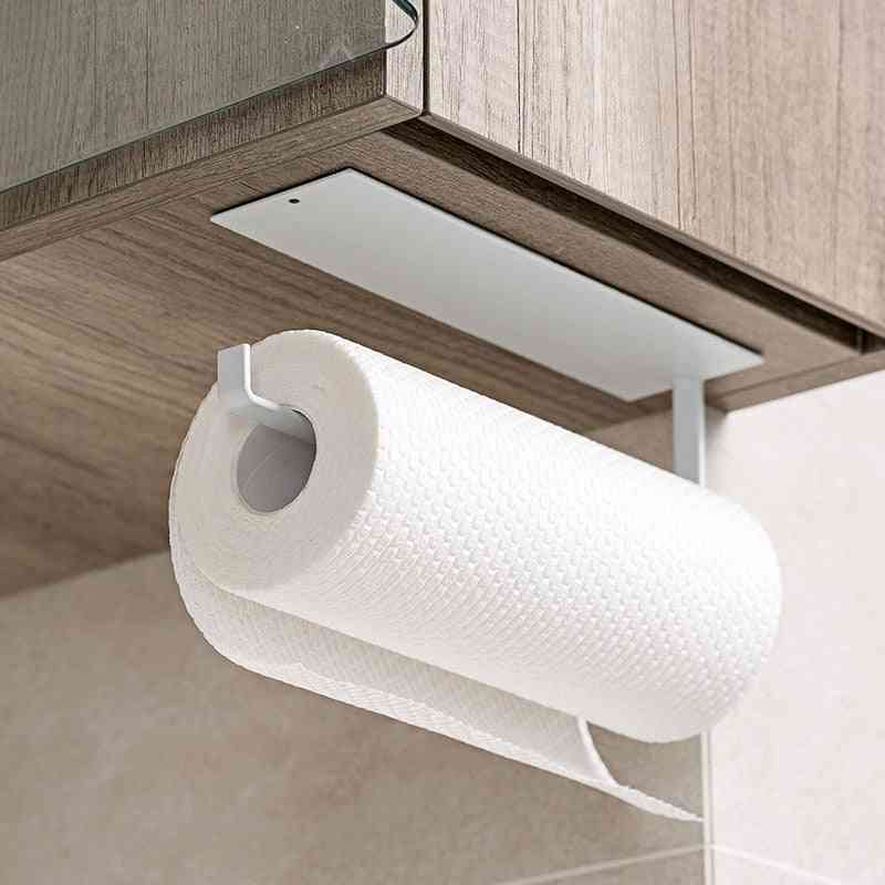 Non Perforated Paper Towel Holder, Storage Rack, Wall Hanging Shelf